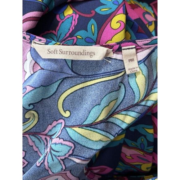 Soft Surroundings Rosalia Maxi Dress Women’s Size Petite Medium Paisley Floral - Picture 10 of 14